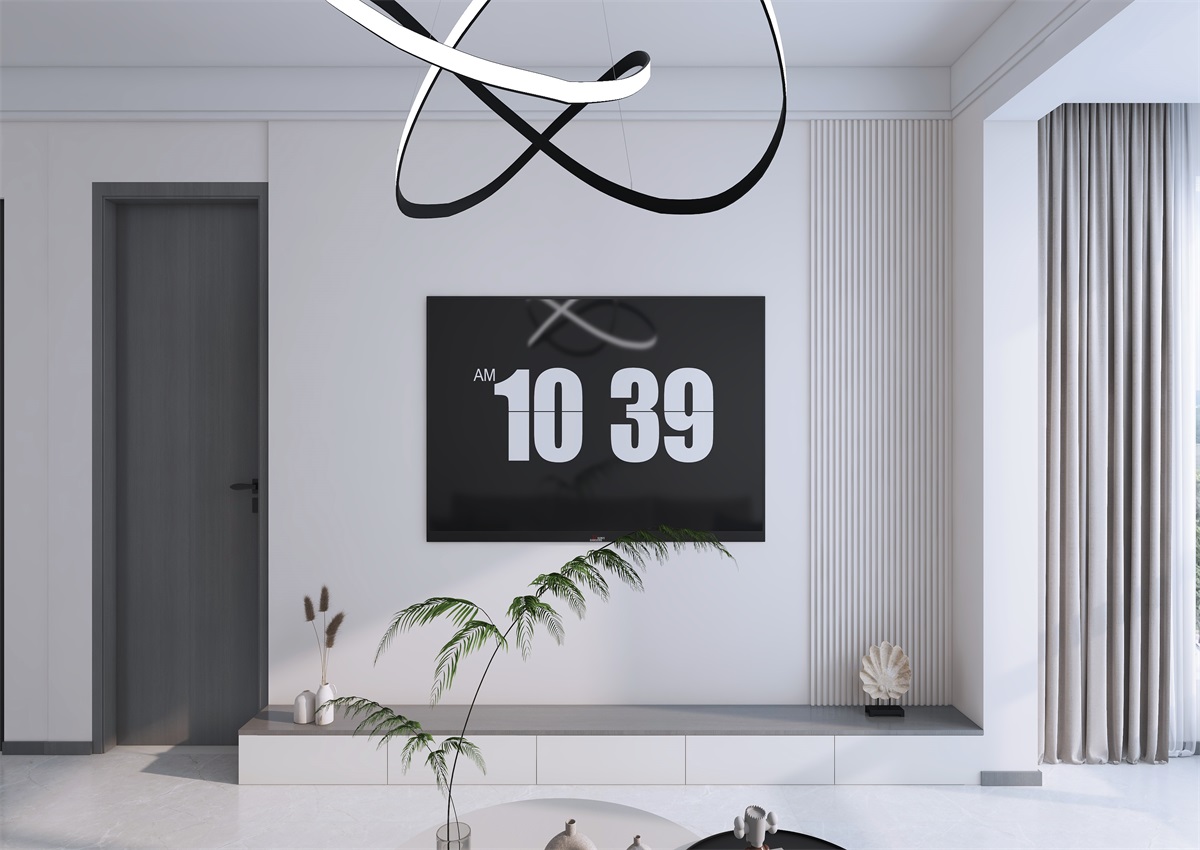 攬秀苑110㎡ | 小戶型裝修模板來了！現(xiàn)代簡約風+黑白灰百看不膩