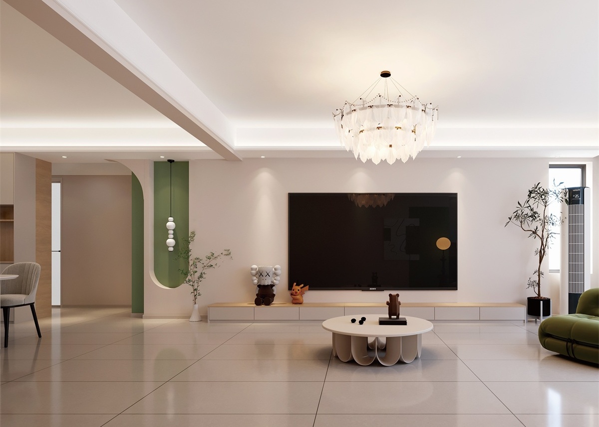 中海河山郡 | 133㎡輕法式浪漫，『奶油白+薄荷綠』美的剛剛好！